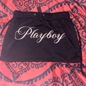 Playboy X Misguided Black Mini Skirt